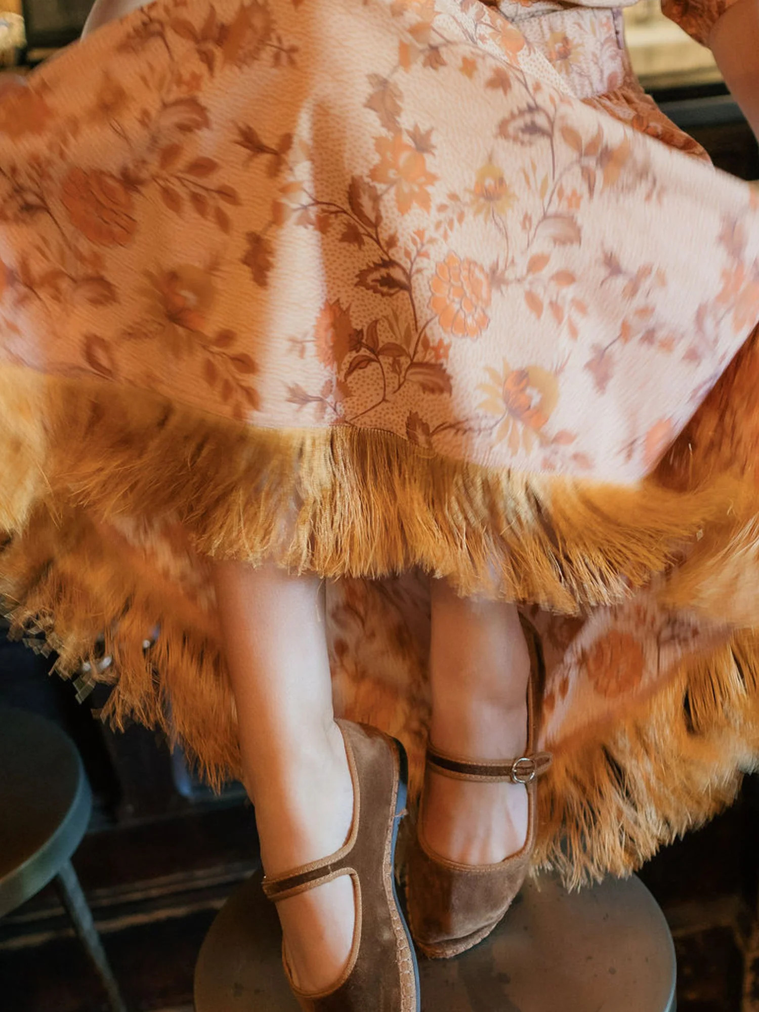 The Markey Skirt in Cinnamon Jardin | Beau & Ro