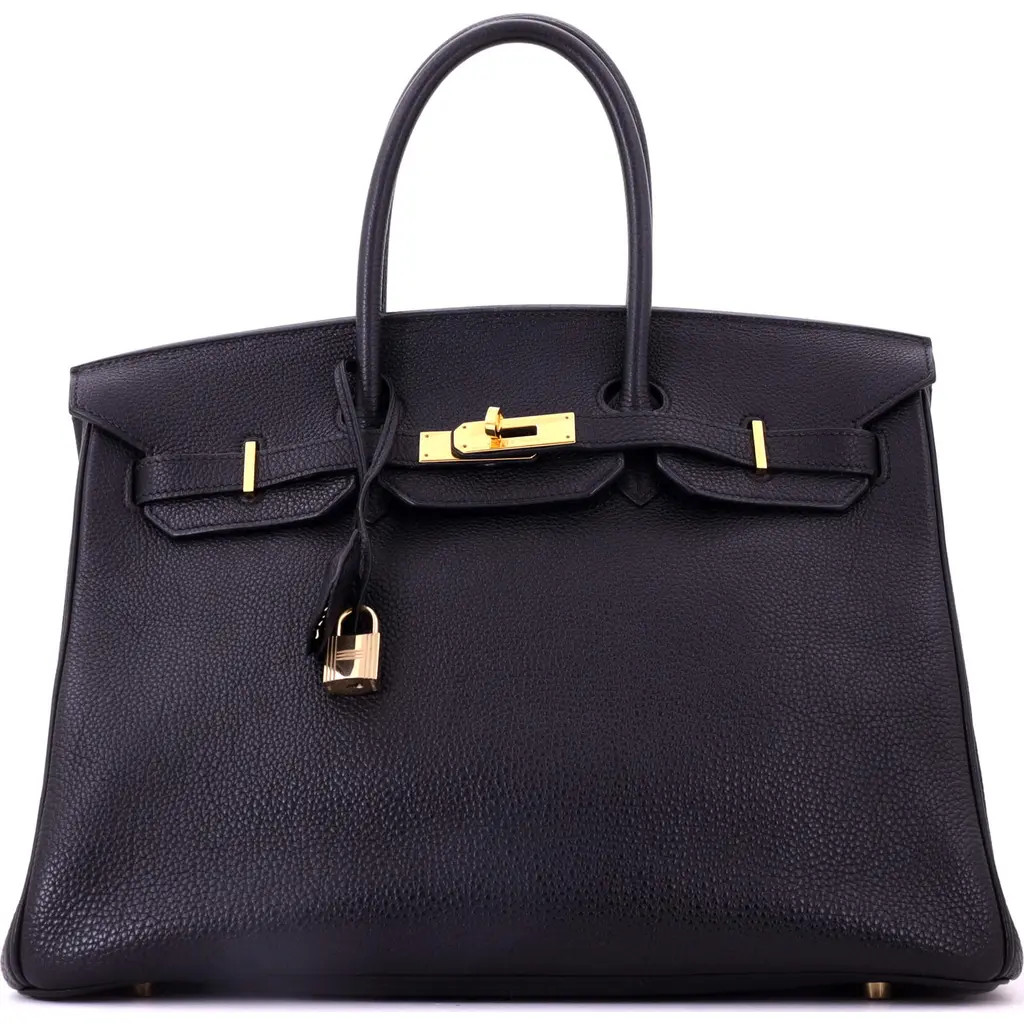 Pre-Owned Hermes Birkin Handbag Black Togo with Gold Hardware 35 at Nordstrom, Size Medium | Nordstrom