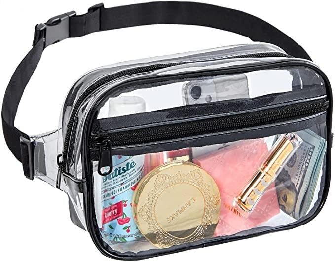 Clearworld Clear Fanny Pack for Women Men, Stadium Approved Bag, Clear Bag, Clear Belt Bag, Game Day | Amazon (US)