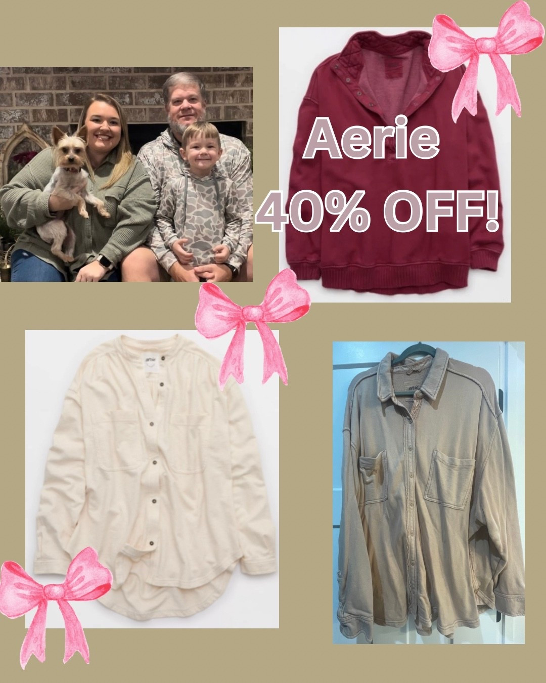 🎀Aerie tops! 
🎀Early Black Friday Deals!

These are some of my favorite tops for this season! I’ve linked the same or similar items in case you want to check it out! 🎀

#LTKHoliday #LTKCyberWeek #LTKSeasonal