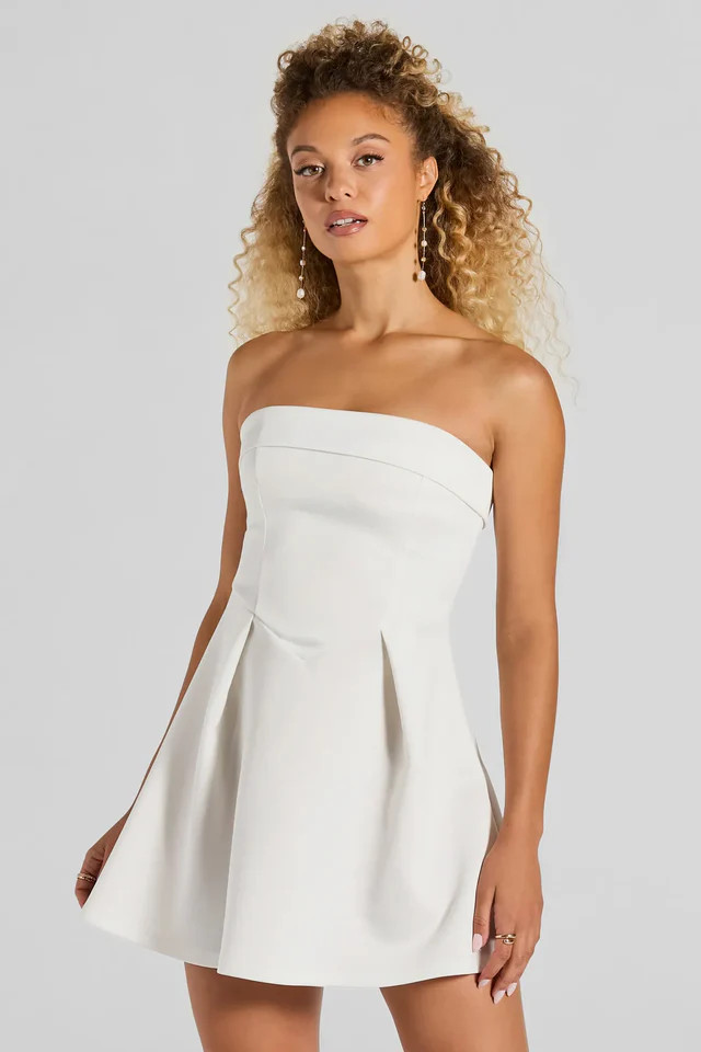 Sweet And Sassy Strapless Scuba Knit Skater Dress | Windsor Stores