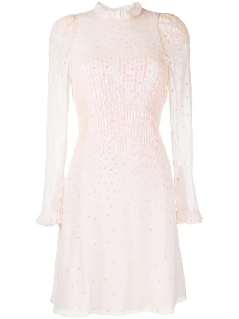 iridescent-effect mini dress | Farfetch Global