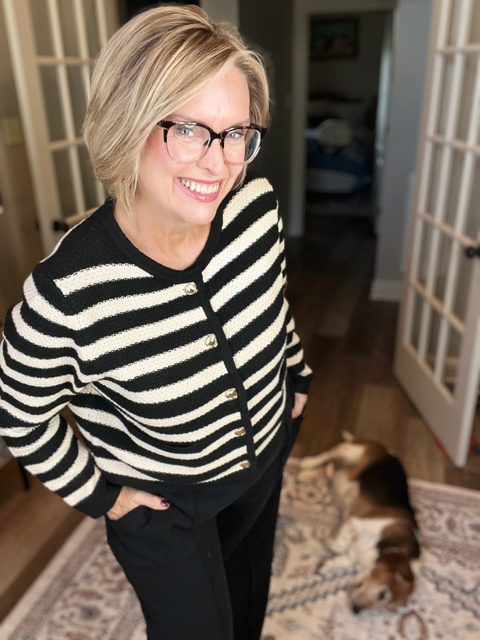 My dog approves this ladylike sweater. And so will you! 

#LTKMidsize #LTKWorkwear #LTKSeasonal