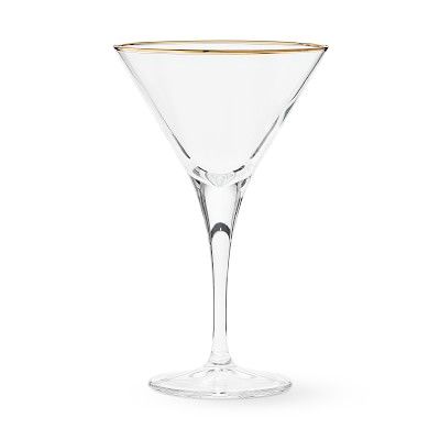 Gold Rim Martini Glasses, Set of 4 | Williams-Sonoma