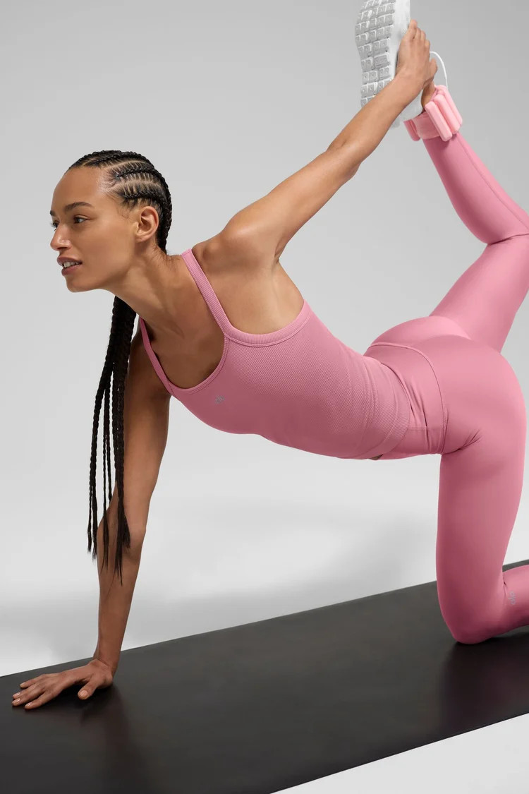 Seamless Ribbed Favorite Full Length Bra Tank | Alo Yoga