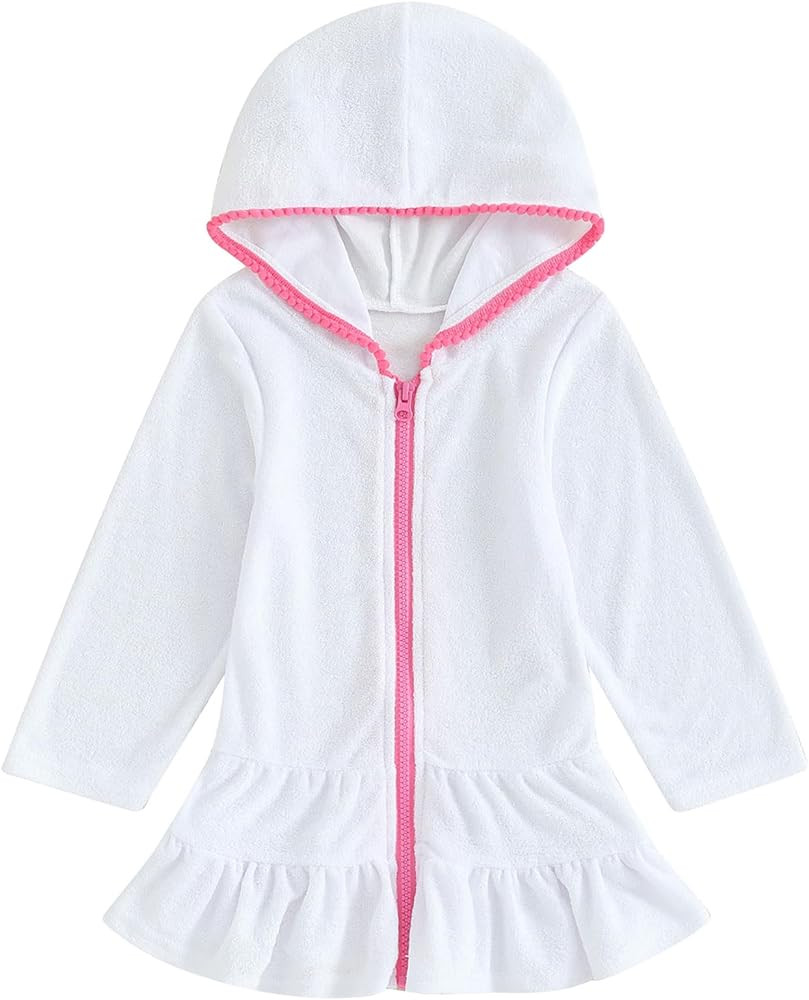 Mubineo Toddler Girl Long Sleeve Swimsuit Beach Dress Cute Cover Ups Ruffle Bathing Suit Cover Up... | Amazon (US)