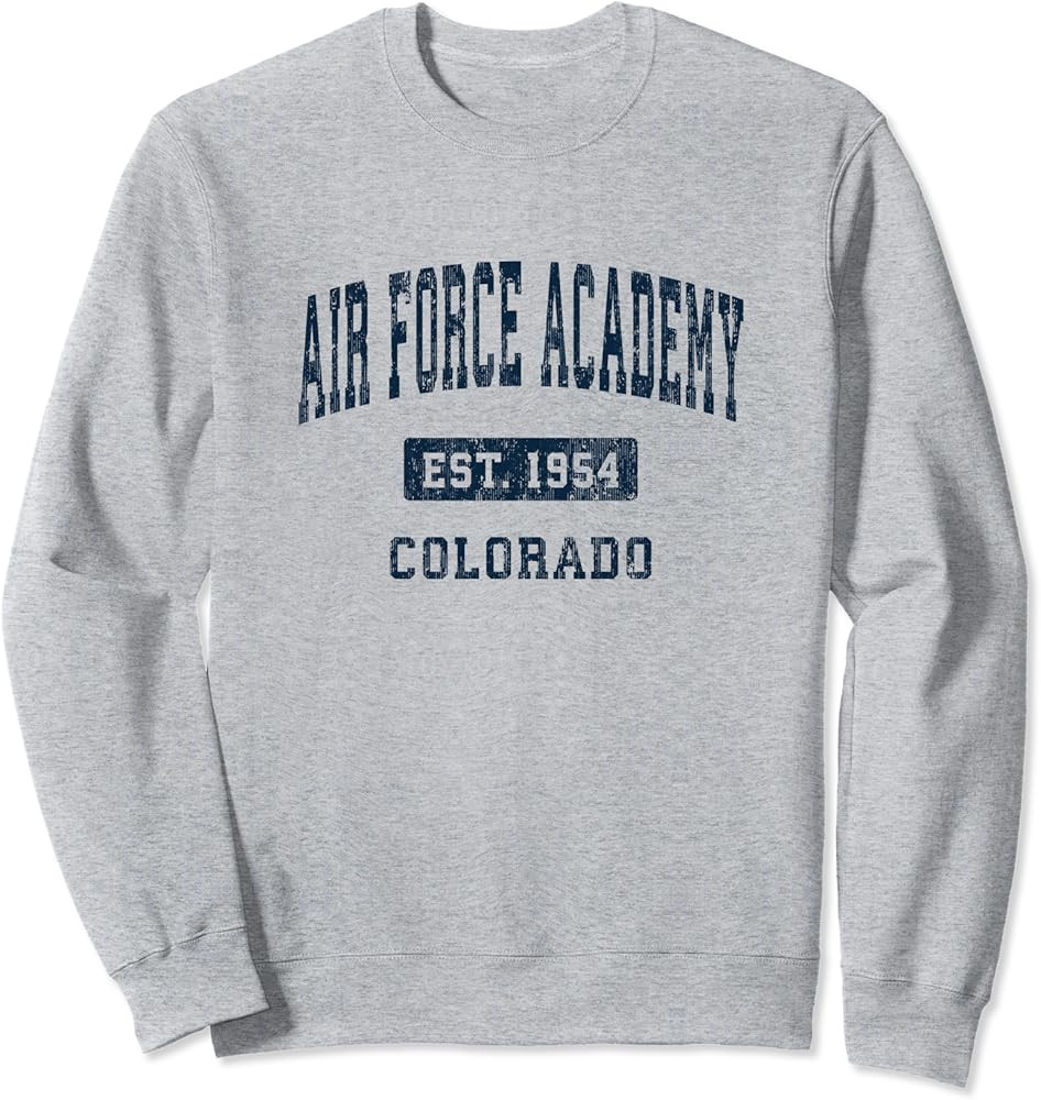 Air Force Academy Colorado CO Vintage Athletic Sports Design Sweatshirt | Amazon (US)