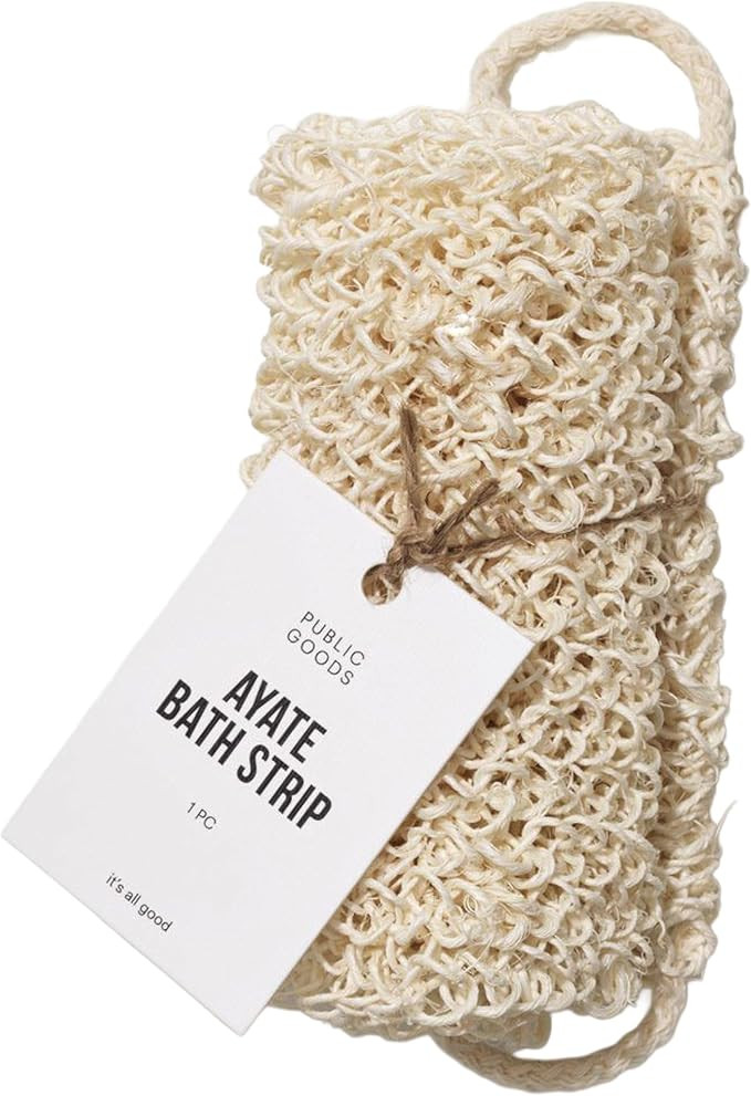 Public Goods Exfoliating Body Scrubber | Ayate Bath Strip for Shower | Back Scrubber Made with Na... | Amazon (US)