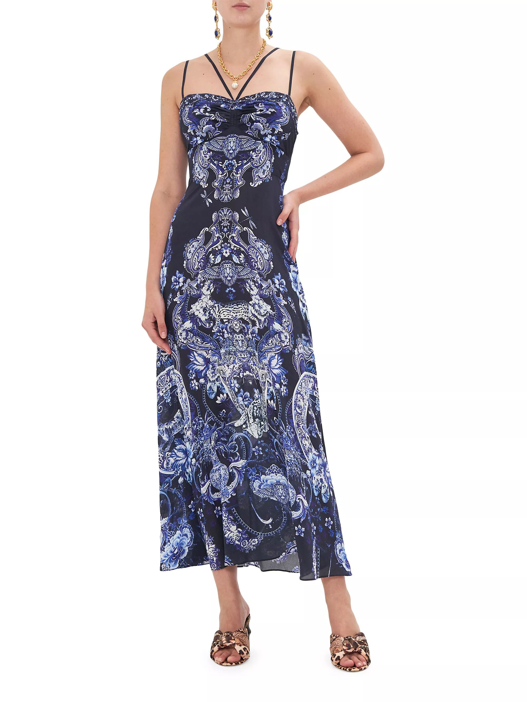 Strappy Floral Midi Dress | Saks Fifth Avenue