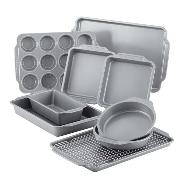 Farberware 10-Piece Nonstick Bakeware Set with Cooling Rack | Wayfair North America