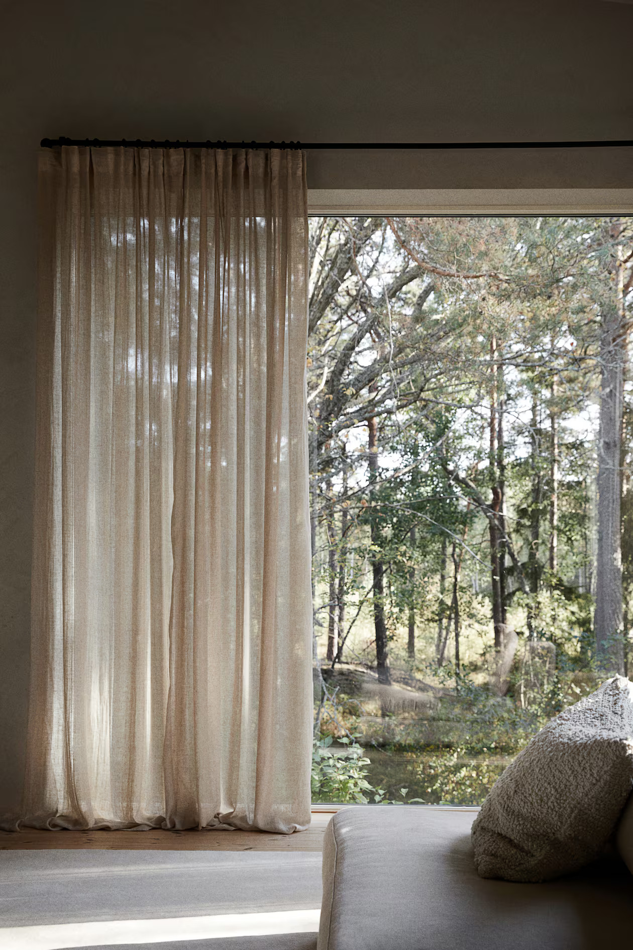 One-pack Long and Wide Linen-Blend Curtain Panel - Beige - Home All | H&M US | H&M (US + CA)