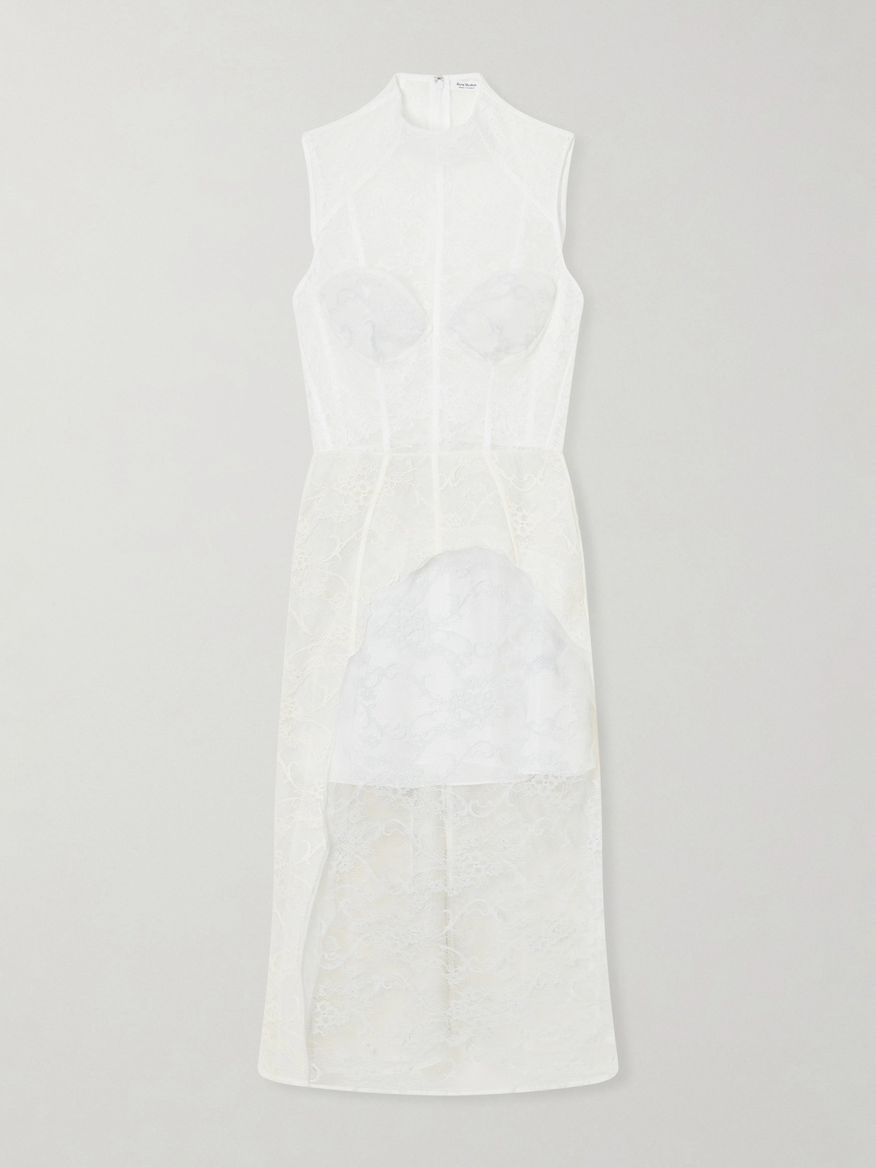 Acne Studios - Delucia Cotton-blend Lace Midi Dress - White | NET-A-PORTER (US)