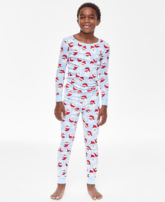 Little & Big Kids Santa Cotton Snug Fit Matching Family Pajamas Set, Created for Macy's | Macy's
