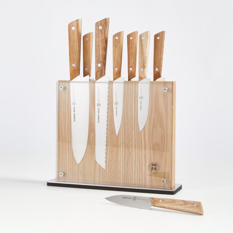 Schmidt Brothers Hex 9-Piece Knife Block Set | Crate & Barrel | Crate & Barrel