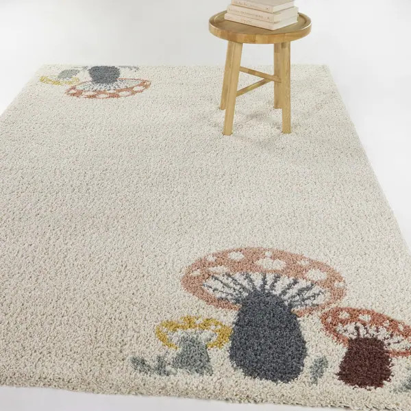 Mod-Tod Mushroom Kids Nature Shag Area Rug | Bed Bath & Beyond