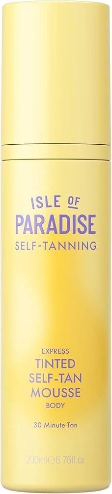 Isle of Paradise Express Tinted Self Tan Mousse, Fast Developing Self Tanner, Vegan Sunless Tanni... | Amazon (US)