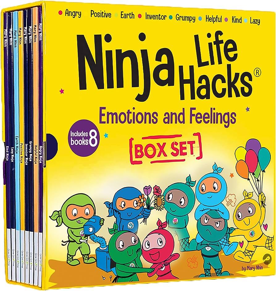 Ninja Life Hacks Emotions and Feelings 8 Book Box Set (Books 1-8: Angry, Inventor, Positive, Lazy... | Amazon (US)