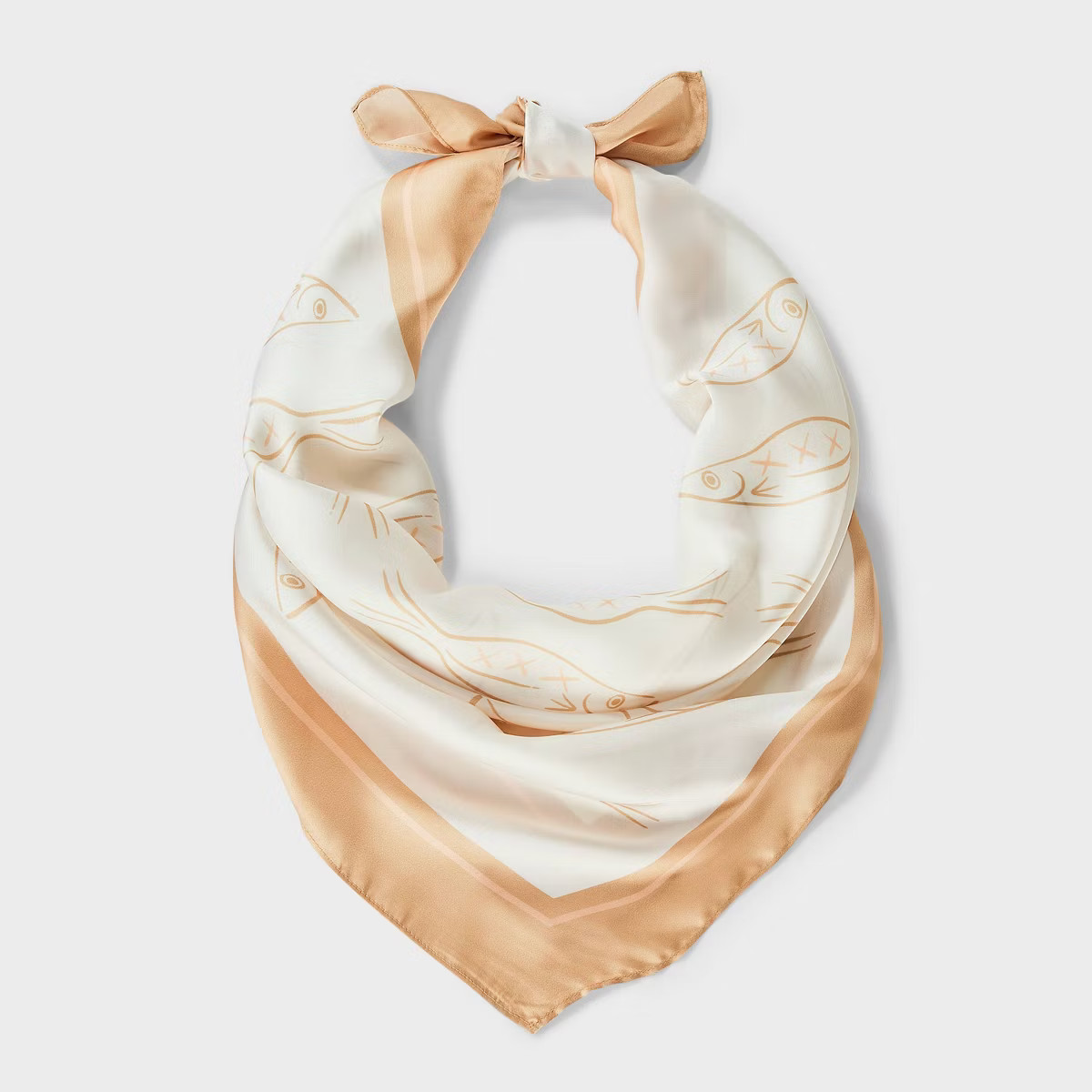Women's Fish Pattern Scarf - A New Day™ Tan | Target