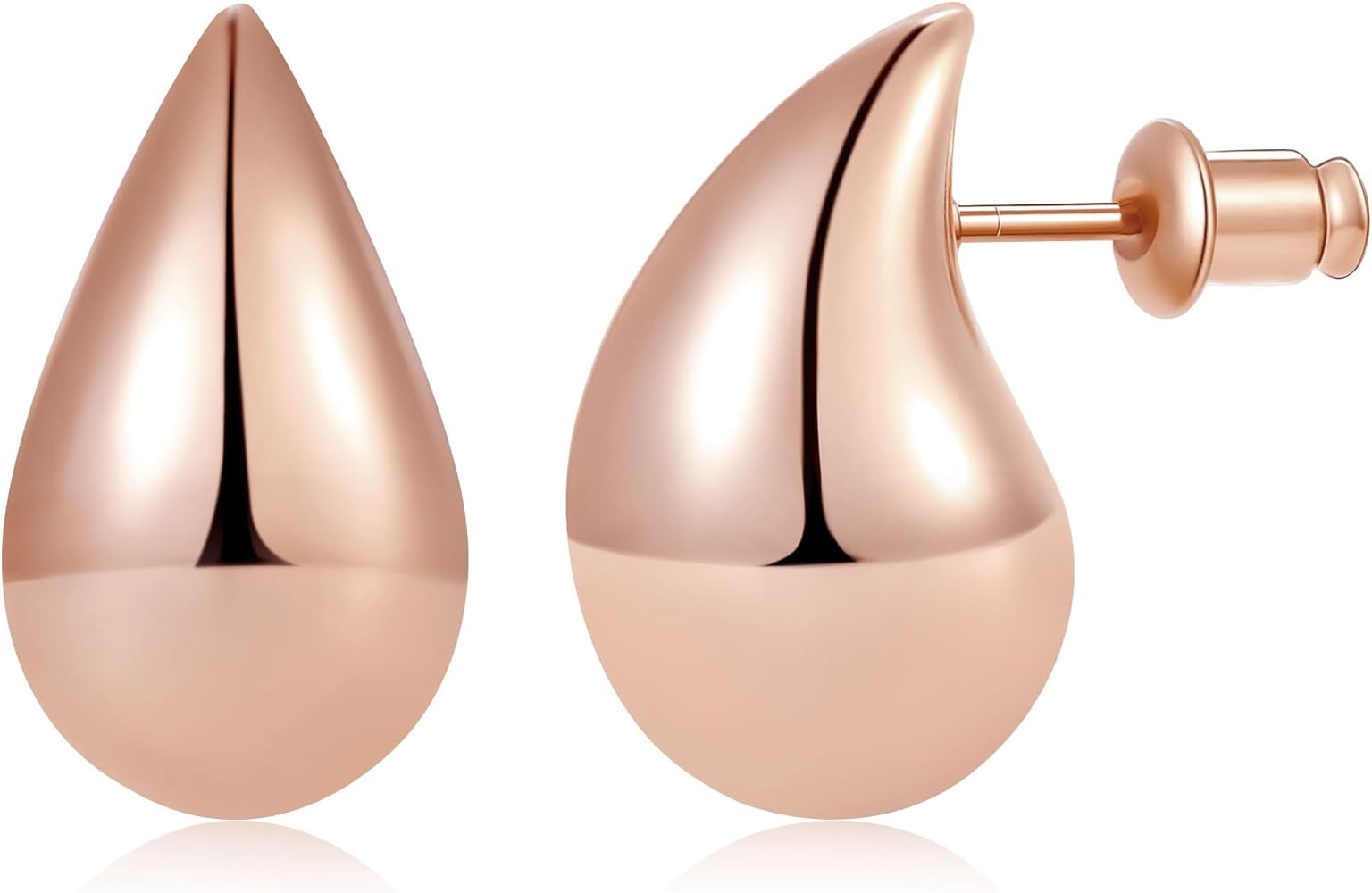 Gacimy Gold Teardrop Earrings Dupes for Women, Chunky Gold Earrings for Women with 925 Sterling S... | Amazon (US)