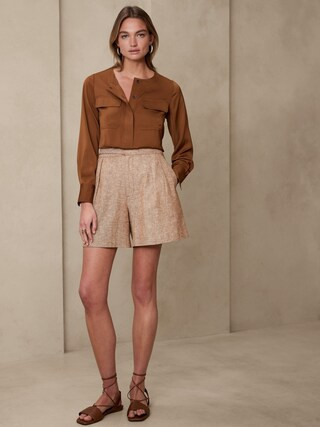 Linen-Cotton Seafarer Short | Banana Republic Factory