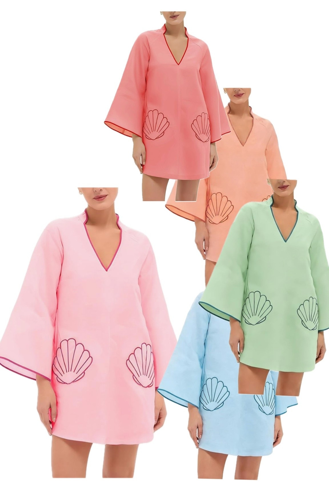 Beach Perfect ✨🐚🩷🧡💚🩵
… I love the color options on this cute shell dress / cover-up!

#LTKSeasonal #LTKSwim