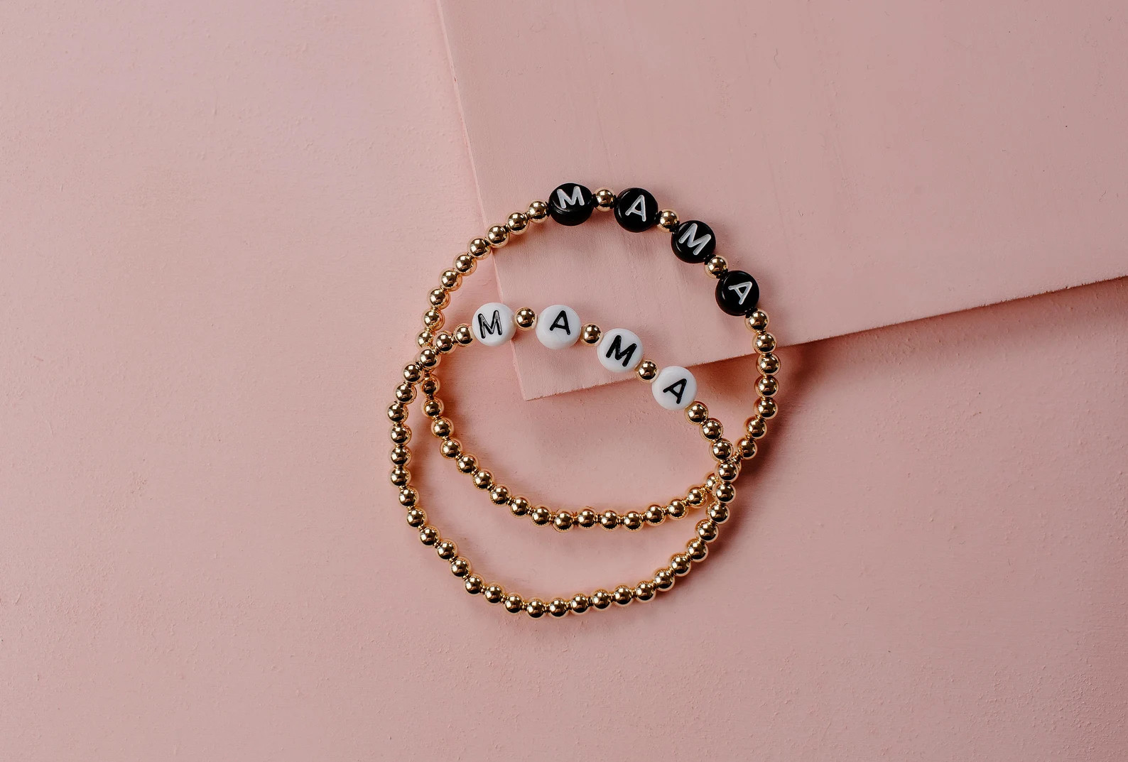 14k Gold Filled MAMA Bracelet 14k Gold Filled Beaded - Etsy | Etsy (US)