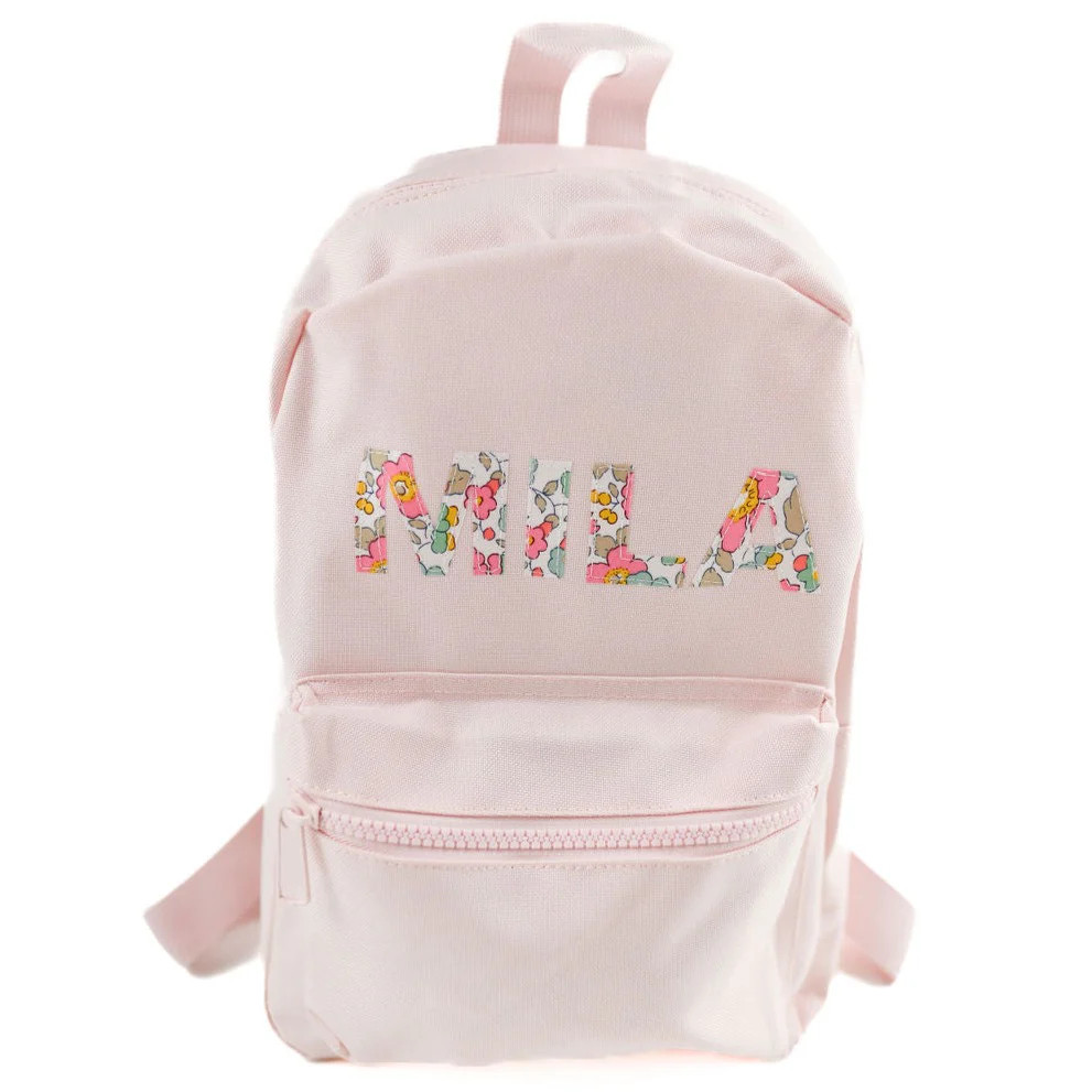 My Little Shop UK Betsy Light Pink Liberty of London Name Small Backpack - Pink | JoJo Mommy
