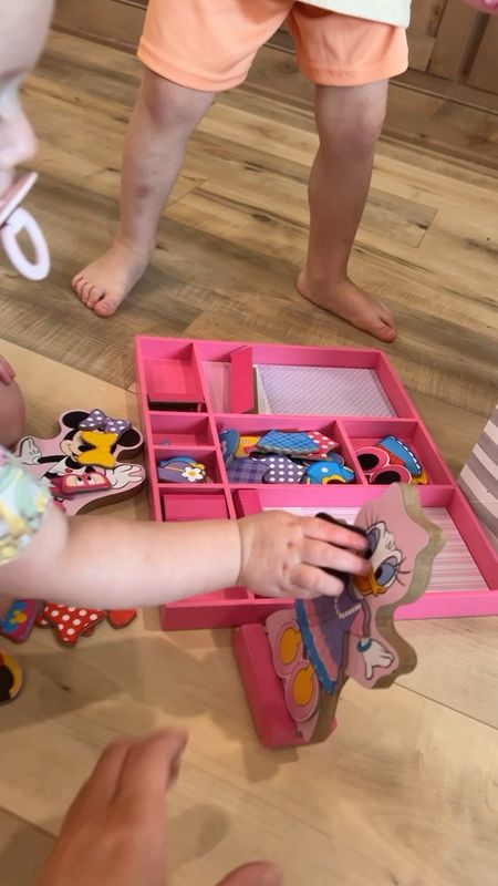 Magnetic dress up with Minnie and Daisy! So adorable and fun with so many options! (Pieces are small, need supervision!!)

#LTKkids #LTKVideo #LTKfindsunder50