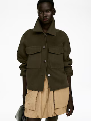 Double-Face Wool Overshirt | Arket UK