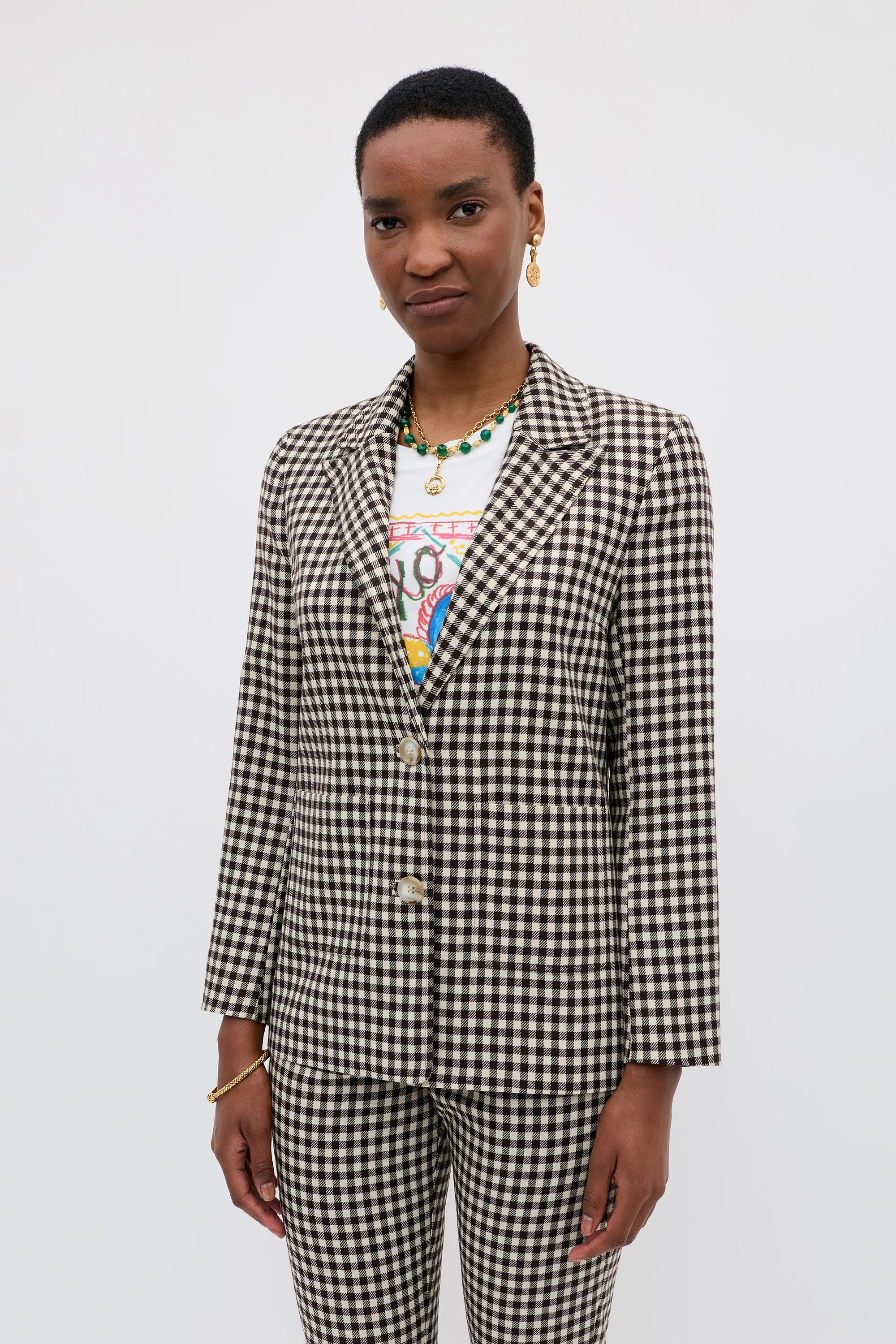 Xander  -  Italian Check Yarn Dyed Brown | Rixo