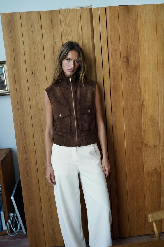 Zara - Cropped Wrap Jacket - Women - Brown - Women | Zara US