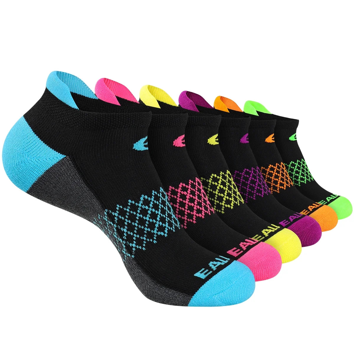 COOPLUS Women's Athletic Ankle Socks Women's Sock Size 9-11 Female Cushioned Color Socks 6 Pairs | Walmart (US)