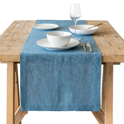 over&back Washed 100% Linen Table Runner - Machine Washable | Wayfair North America