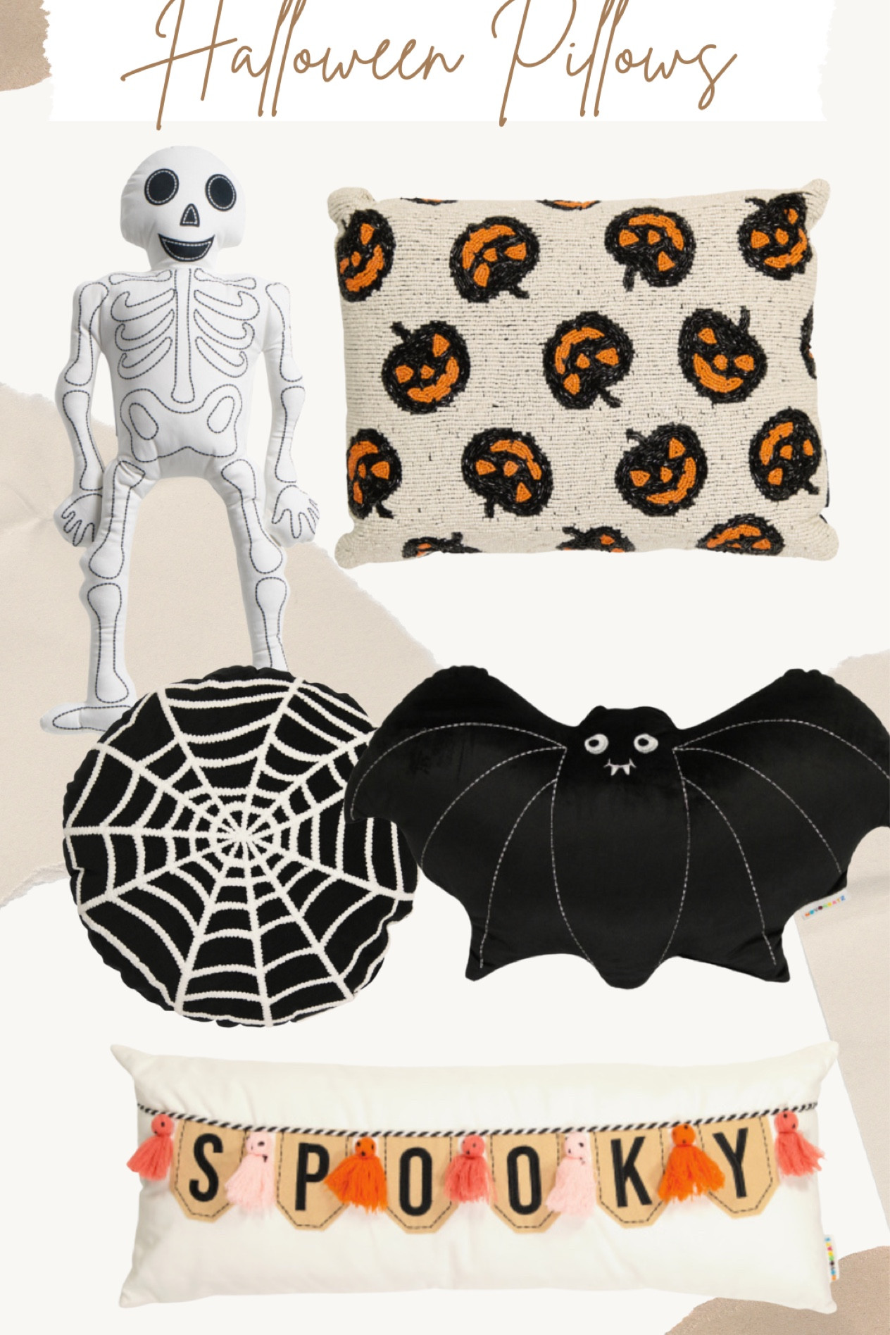 Halloween pillows, pumpkin pillows, Halloween home decor, fall pillows, fall home decor, spooky pillows

#LTKSeasonal #LTKhome #LTKunder50