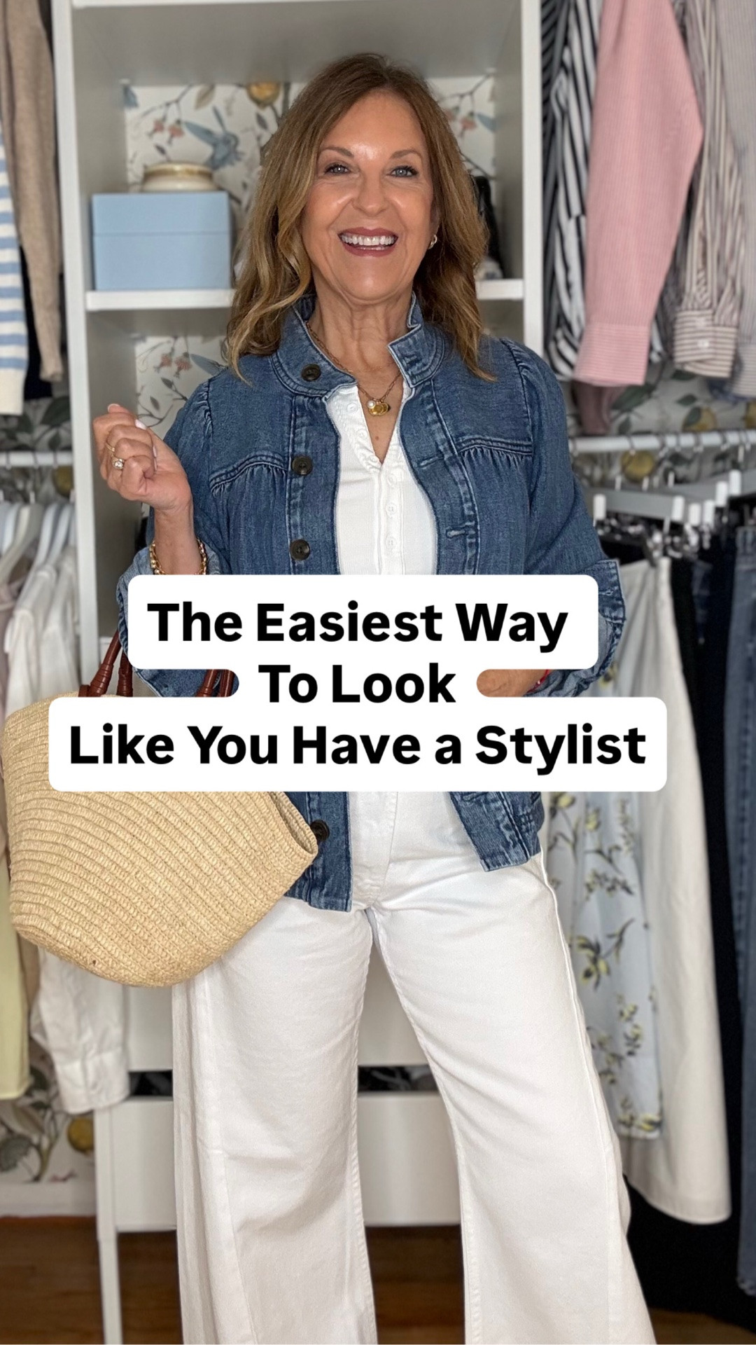 The easiest way to look like you have a stylist is to use this easy formula. 

Start with a column of color. White is perfect for summer and is so chic

Swap out your skinny jeans for a straight or wide-leg jean (but if you ADORE skinny jeans, wear them). 

Then add a third piece-a jacket, a blazer, or a sweater. 

Have you tried this?
￼

#LTKgrwm #LTKOver40 #LTKPetite