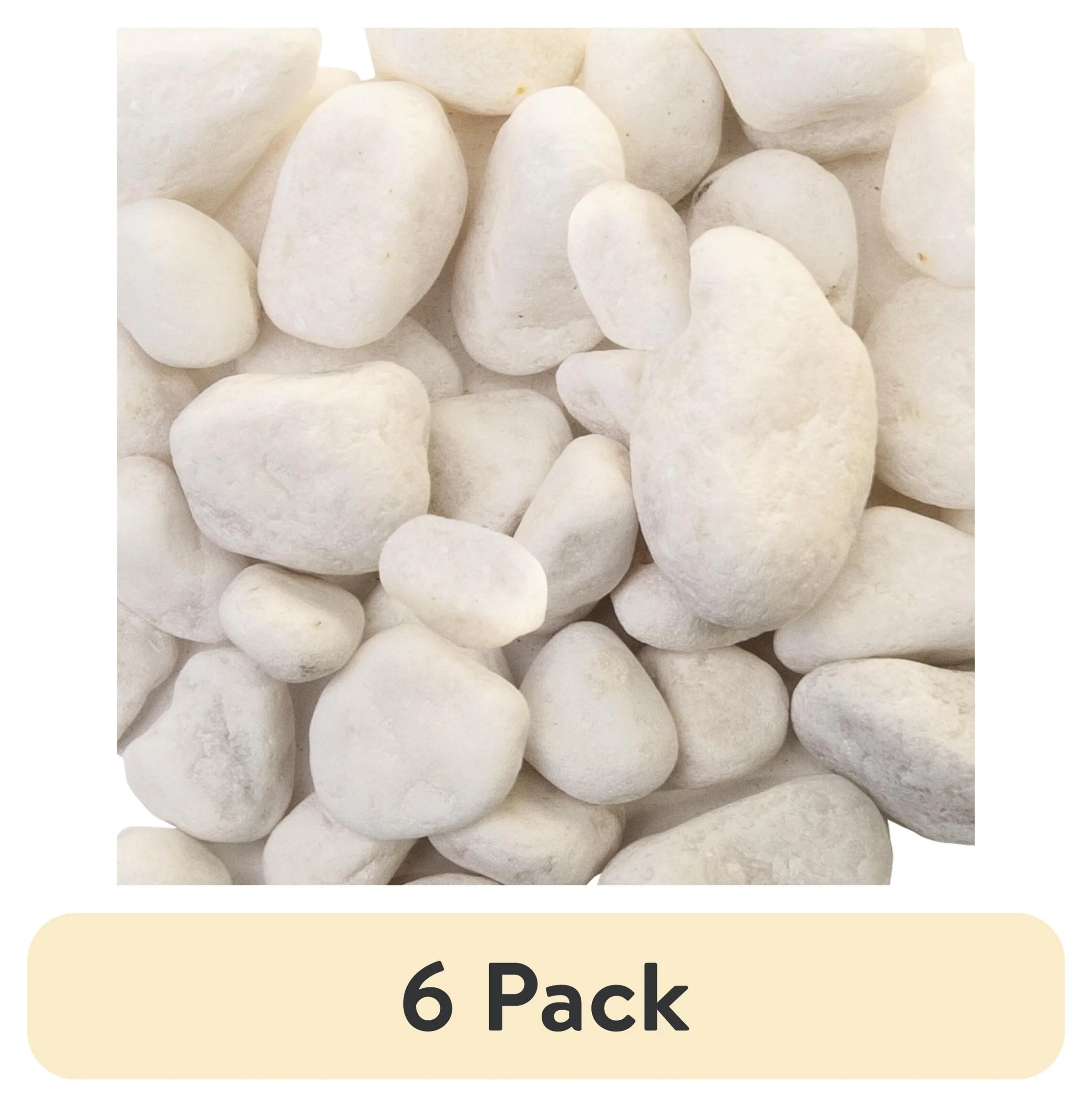 (6 pack) Akasha Decorative White Natural Rocks, 16 oz. Bag | Walmart (US)