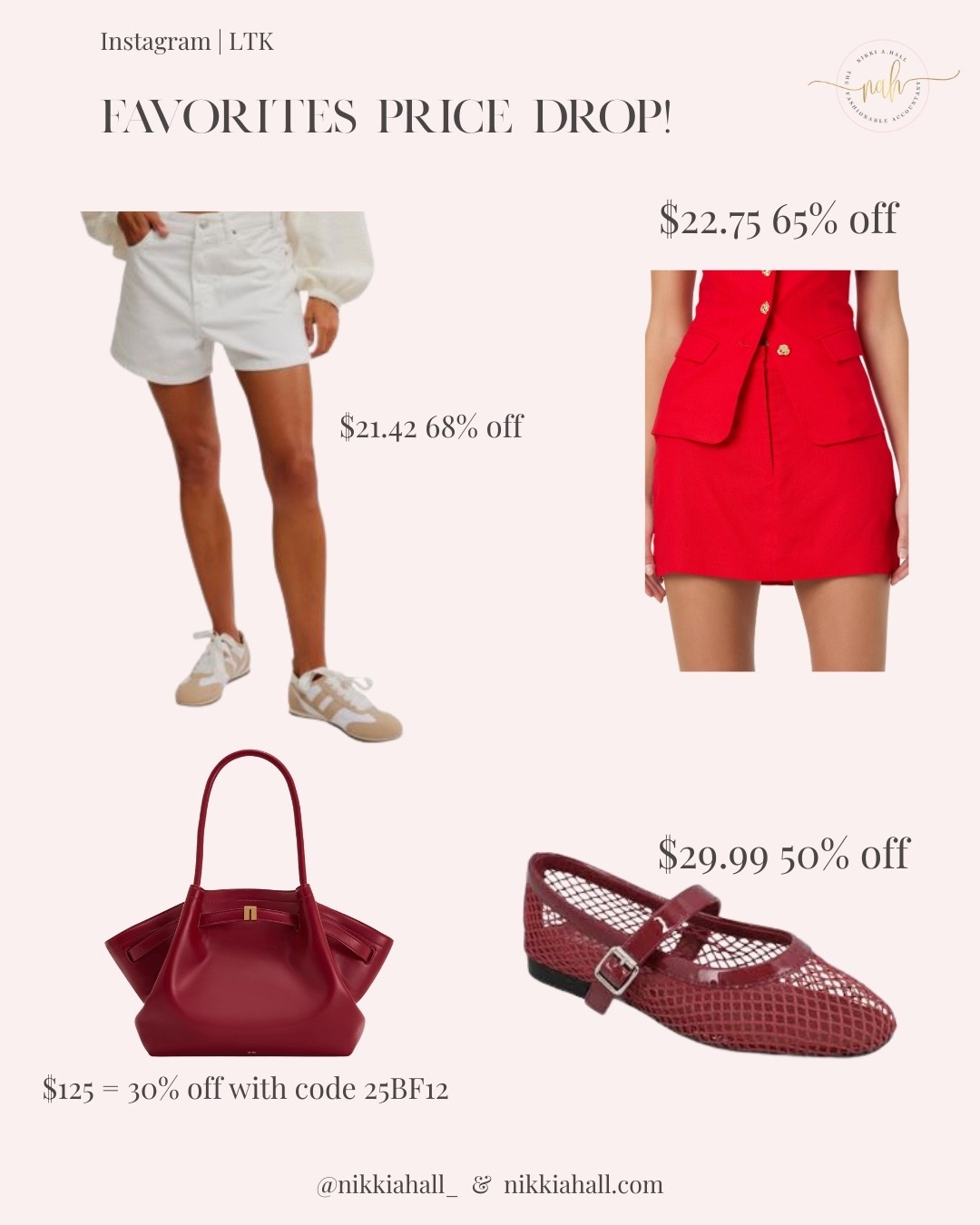Sale Alert some of my favorites on my closet have gone on sale. 

White Denim shorts that aren’t too short or tight. Bought in a 25 

Red Skirt perfect for the holidays with tights.

Burgundy mesh flats I always get compliments on.

Burgundy tote bag mine is sold out in suede but this one in leather is on sale. 

#LTKFindsUnder100 #LTKFindsUnder50 #LTKSaleAlert
