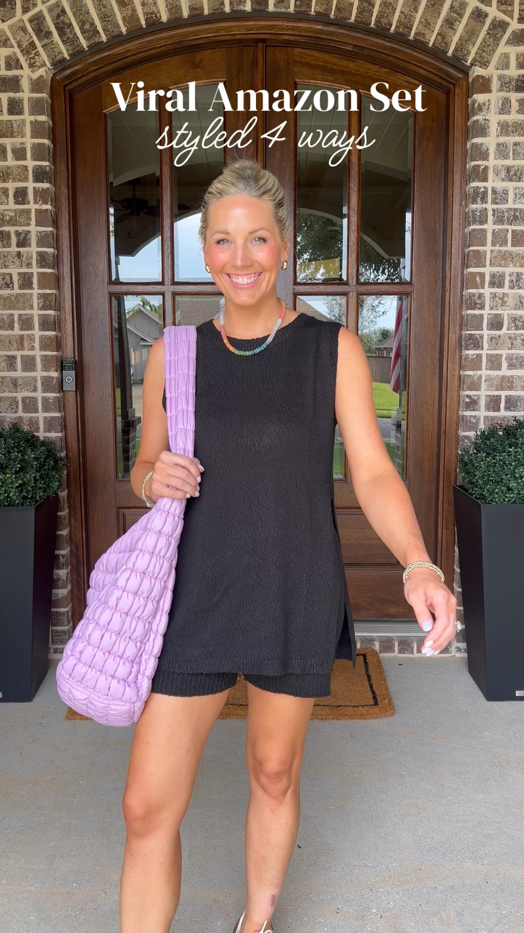 Amazon viral set
I’m in the size small
Linking what accessories I can! 
Tennis shoes- Walmart
Flats- Target
Boots- Shop the mint 

#LTKStyleTip #LTKVideo #LTKFindsUnder50