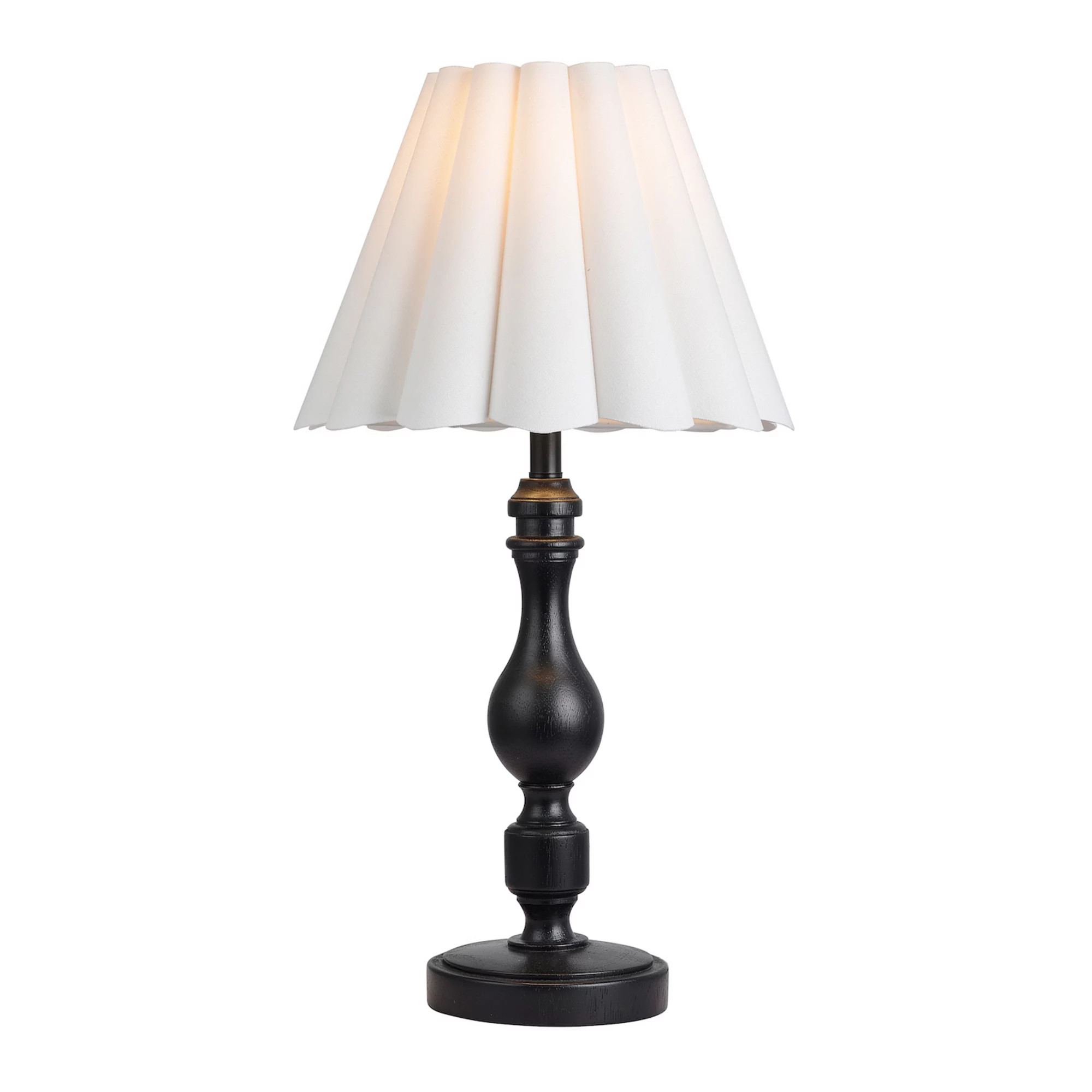 Black Table Lamp with Scallop Shade | Kohl's