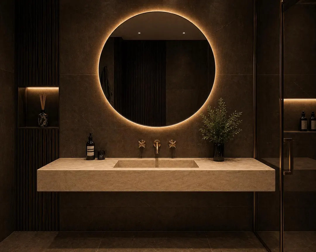 Luxury Travertine Wall Mounted Sink, Handcrafted Natural Stone Vanity, Modern Marble Basin | Etsy (Global)