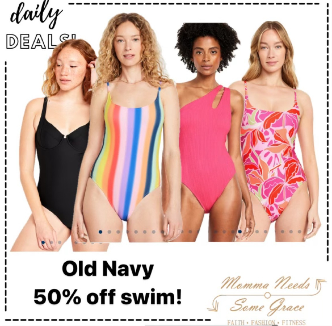 50% off Old Navy swim today! 

#LTKStyleTip #LTKFindsUnder100 #LTKSaleAlert