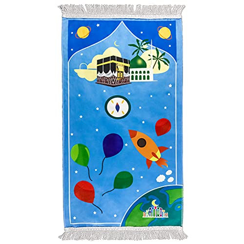 Kids Prayer Mat Muslim, Islamic Prayer Rug, Cartoon Praying Rug for Children Eid Gift (Blue2) | Amazon (CA)