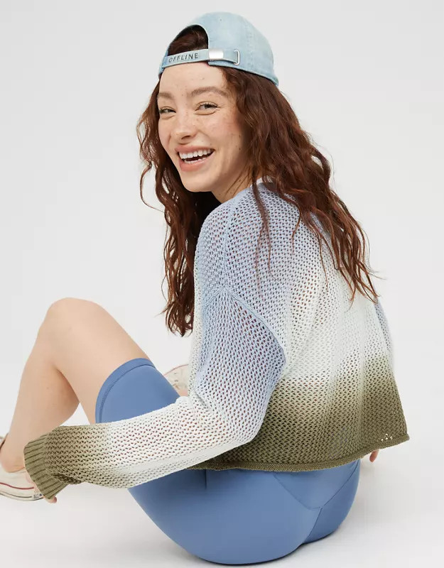 OFFLINE Ombre Cropped Sweater | American Eagle Outfitters (US & CA)
