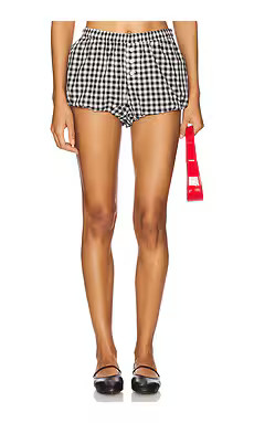 Frankies Bikinis Cider Bloomers in Black Gingham from Revolve.com | Revolve Clothing (Global)