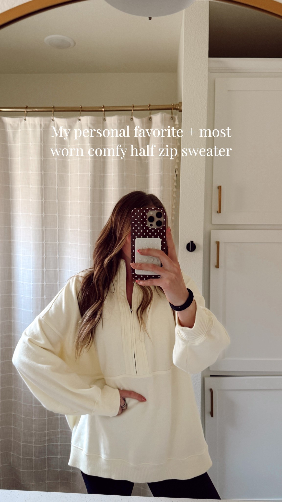 The best half zip sweater! So soft and comfy - Wearing a large! I love an oversized fit! Under $45 today!