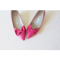 Vintage Liz Claiborne Leather Heels...size 6.5 Womens...valentine. Pink Heels. Designer. Wedding Bow | Etsy (US)