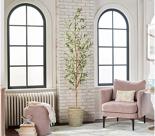 82" Olive Artificial Tree by Nearly Natural | QVC