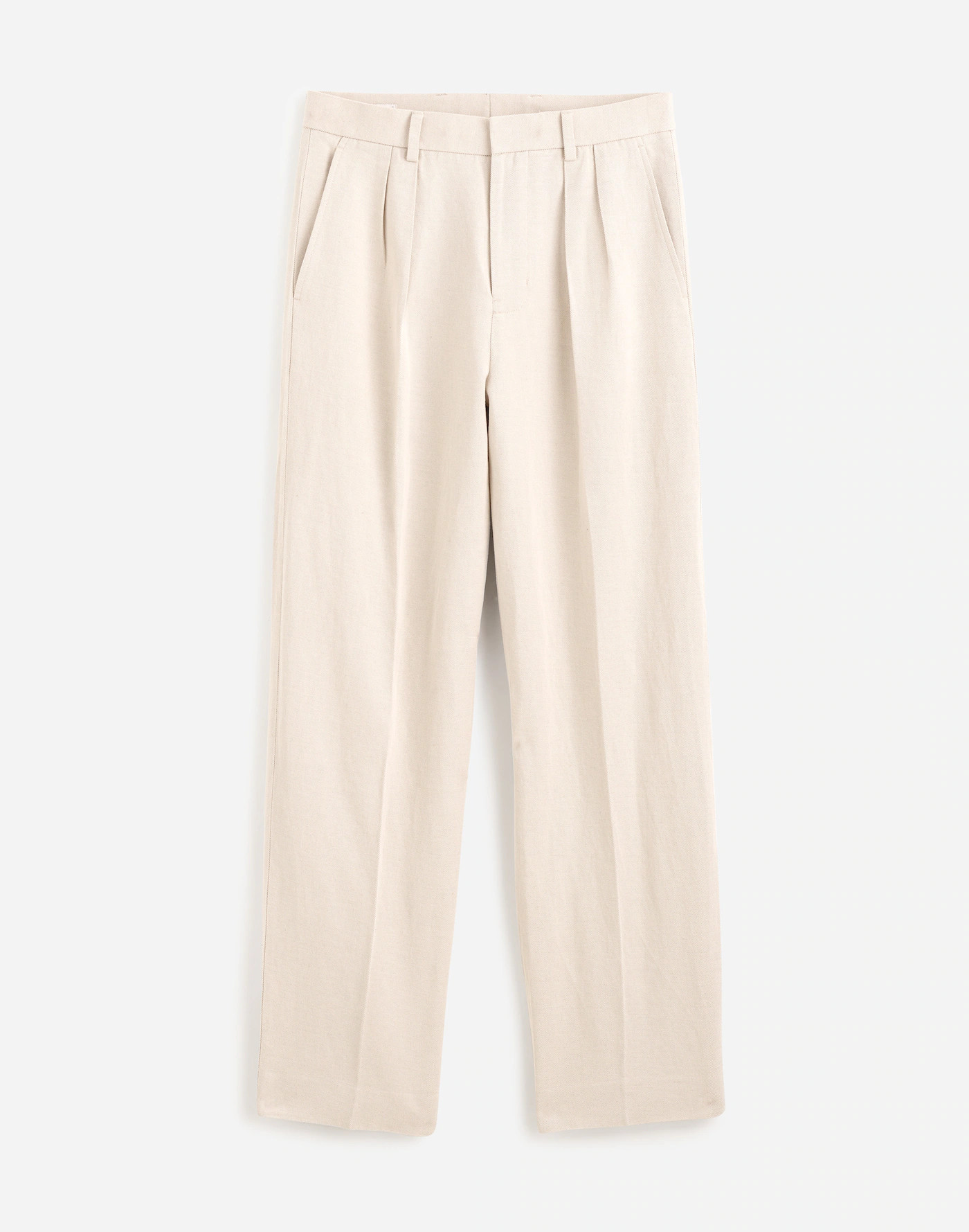 Double-Pleated Trouser in Cotton-Linen Blend | Madewell | Madewell