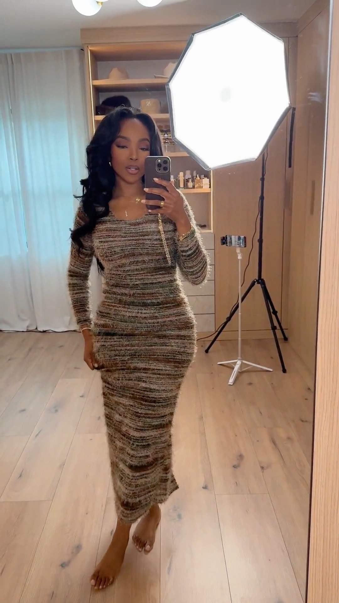 A dress that does everything without trying 🤎

This knit maxi hugs the body in the most flattering way while still feeling effortless and comfortable. The texture adds interest, the fit smooths and shapes, and it’s one of those pieces you’ll keep reaching for because the cost per wear drops fast with how often it can be styled.

Perfect for date nights, dinner plans, vacations, brunch, or dressed down with flats for daytime.

📏 Sizing:
Dress: Size Small  
Height: 5’4” | Bust: 34D | Waist: 27” | Hips: 40”

Body-hugging knit dress, flattering maxi dress, curve-enhancing dresses, versatile neutral outfits, capsule wardrobe staples, everyday elevated style.

Follow me on Instagram and YouTube @kirasfashionfinds

#LTKvlog #LTKValentine