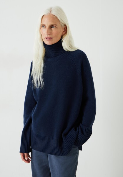 Ida Chunky Cashmere Roll Neck Jumper | Hush UK